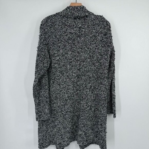 Eileen Fisher Womens Black Organic Cotton Cardigan Sweater chunky size small - Picture 9 of 12